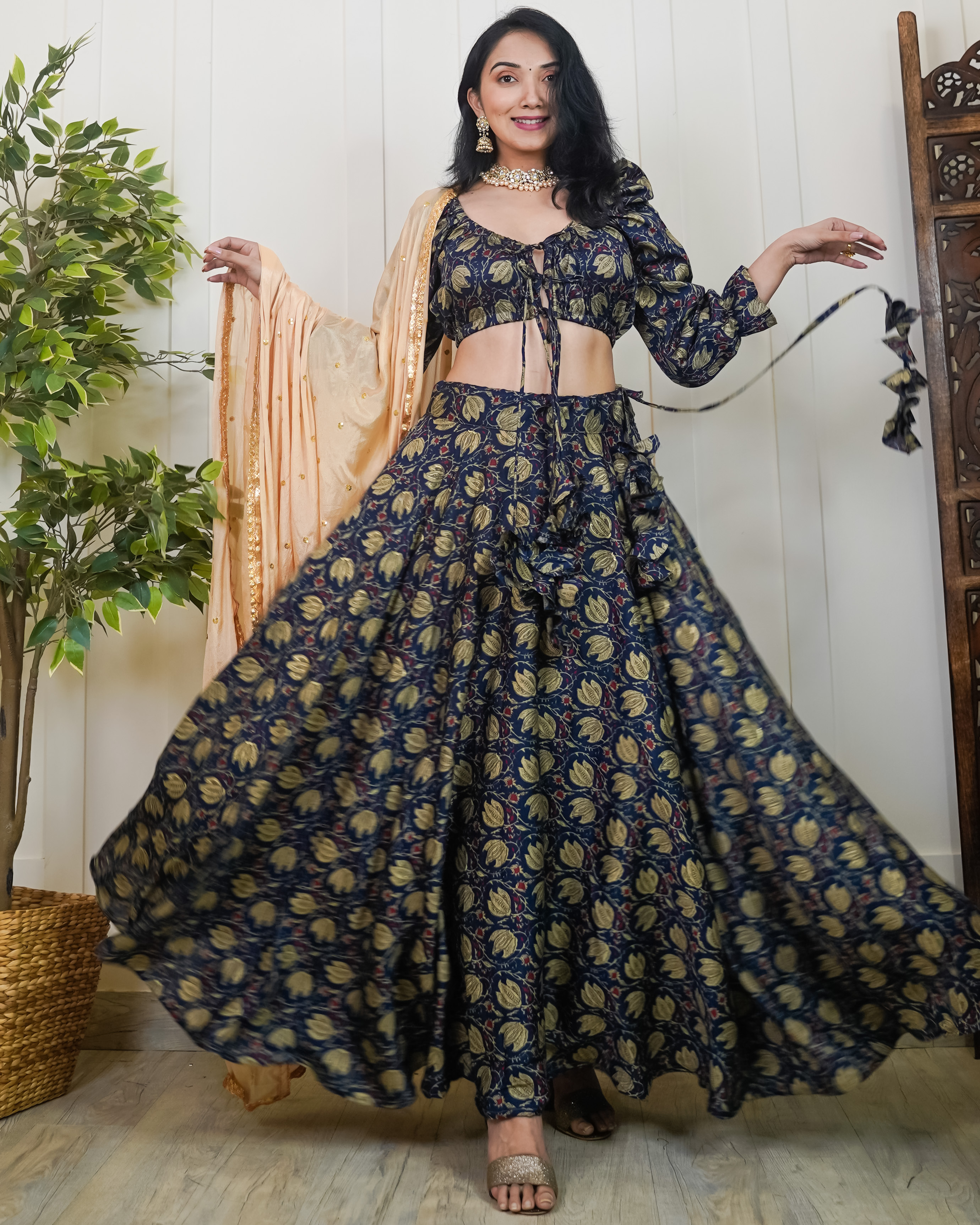 Piece Super Flared Skirt Set