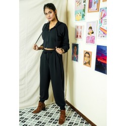 Cropped Hoodie and Oversized Joggers Set!