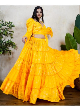 Tier This Way Hand Printed Super Flared Skirt Set