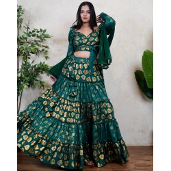 Tier This Way Hand Printed Super Flared Skirt Set