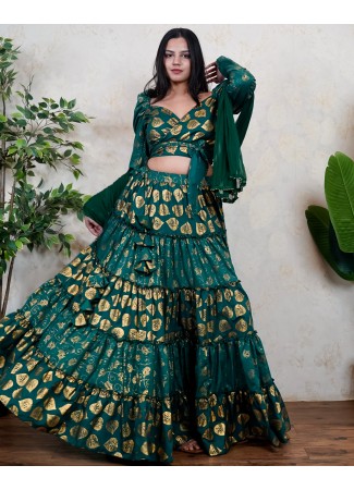 Tier This Way Hand Printed Super Flared Skirt Set