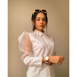 Organza Sleeves Shirt!