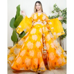 Super Flared Organza Hand Print Set