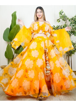 Super Flared Organza Hand Print Set