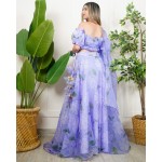 Super Flared Organza Hand Print Set