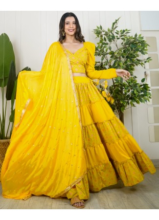 Tier This Way Hand Printed Super Flared Skirt Set