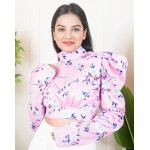High Neck Back Tie Up Top