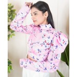 High Neck Back Tie Up Top