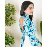 High Neck Back Tie Up Top
