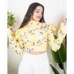 High Neck Back Tie Up Top
