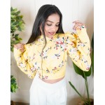 High Neck Back Tie Up Top