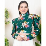 High Neck Back Tie Up Top