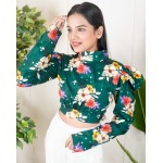 High Neck Back Tie Up Top