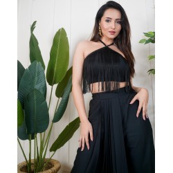 All Black Fringe Set!