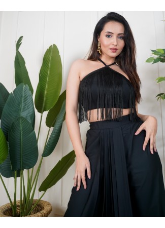 All Black Fringe Set!