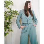 Cropped Blazer And Trouser Set