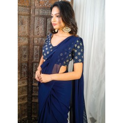 Pre-Draped Saree Set