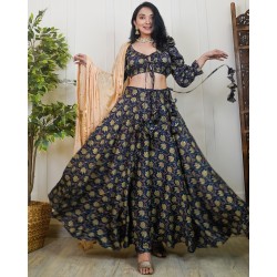 3 Piece Super Flared Skirt Set