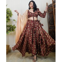 3 Piece Super Flared Skirt Set