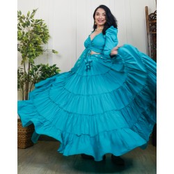 Smocked Tier This Way Flared Skirt Set