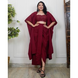 3 Piece Draped Dhoti Set!