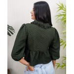 That Tie Up Top Peplum Top
