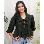 That Tie Up Top Peplum Top