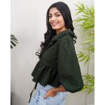 That Tie Up Top Peplum Top