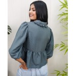 That Tie Up Top Peplum Top