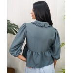 That Tie Up Top Peplum Top