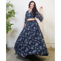 Wrapped Top and Pleated Skirt Set!