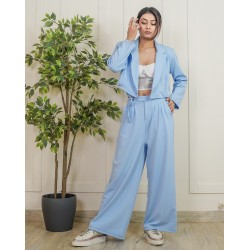 Cropped Blazer And Trouser Set