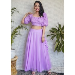 Sequin Embroidered Flared Skirt Set!