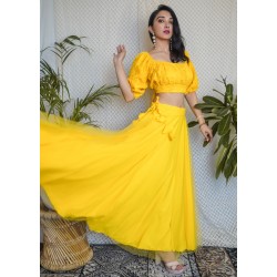 Sequin Embroidered Flared Skirt Set!