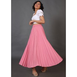  Pleated Skirt & Smocked Top Set
