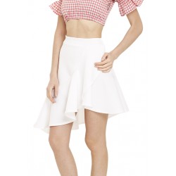 All White Ruffle Skirt!