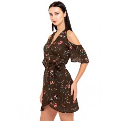 Cold Shoulder Wrapped Dress!