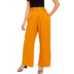 Twin Pleat Flared Trousers