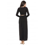 All Black Overlapping Skirt Set